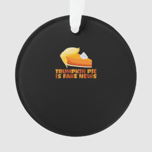 Ornamento Trumpkin Pumpkin Pie Engraçado Ação de Graças Feit