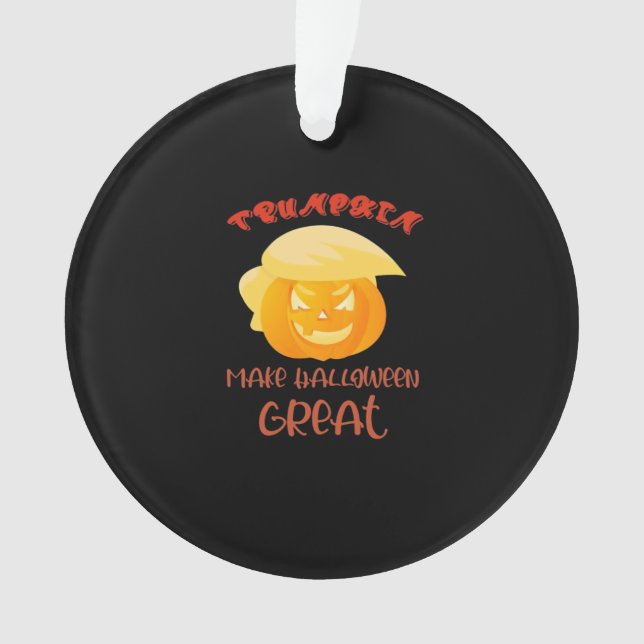 Ornamento Trumpkin Torna o Excelente de Halloween Clássico (Frente)