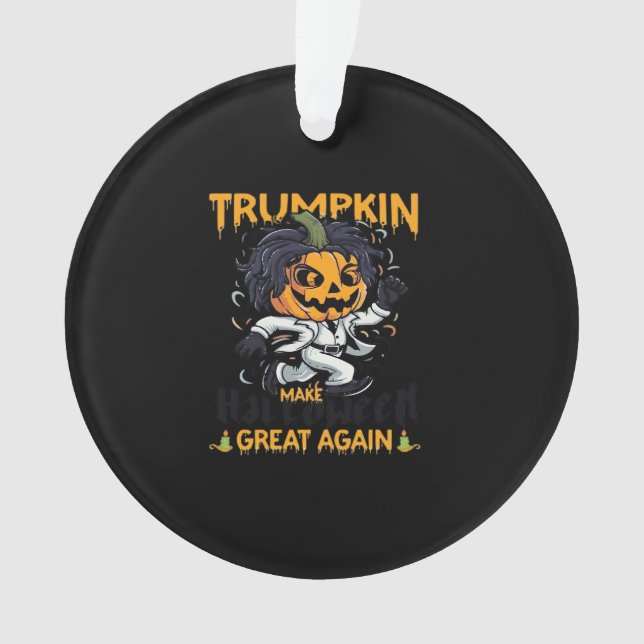 Ornamento Trumpkin Torna O Excelente De Halloween Mais Uma V (Frente)