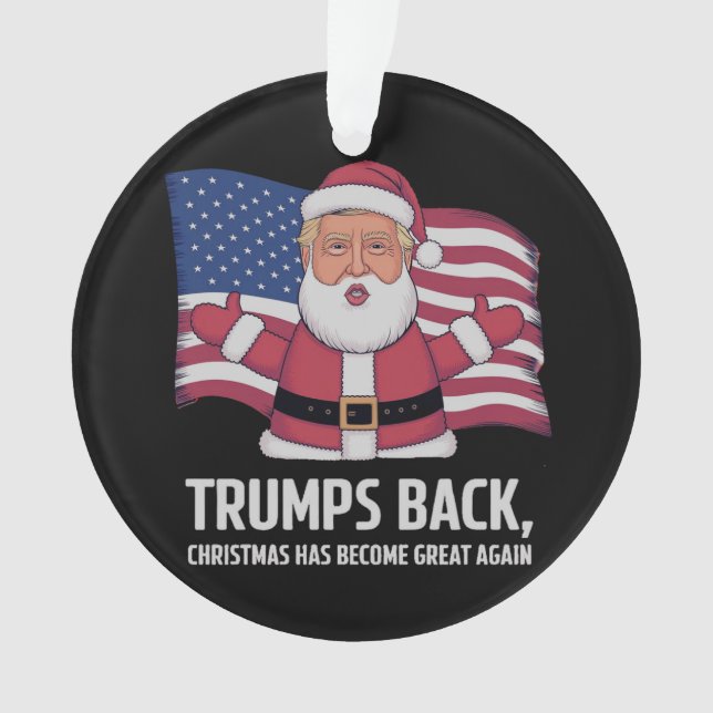 Ornamento Trump's Back: Natal se tornou Excelente novamente (Frente)