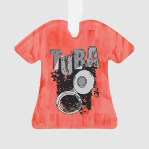 Ornamento Tuba e texto com rascunho