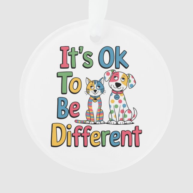 Ornamento Tudo bem ser diferente (Frente)