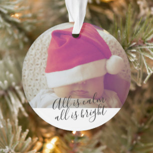 Ornamento Tudo Está Calmo É Um Bom Natal Personalizado