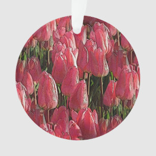 Ornamento Tulipas Rosa Floral