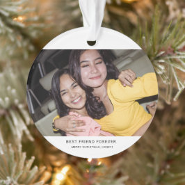 Ornamento Two Photo Minimalist Best Friend