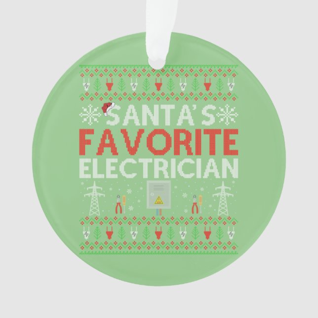 Ornamento Ugly Electrically Xmas Gift Papais noeis ama eletr (Frente)