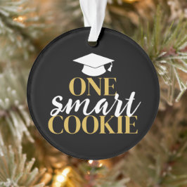 Ornamento Um Biscoito Inteligente - Graduação Dourada Preta