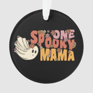 Ornamento Um Fantasma Louco Da Mama Groovy Com Flores Vintag
