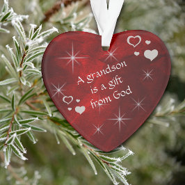 Ornamento Um neto é um presente