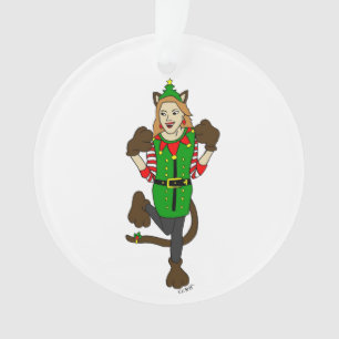 Ornamento uma catalhadora de Natal
