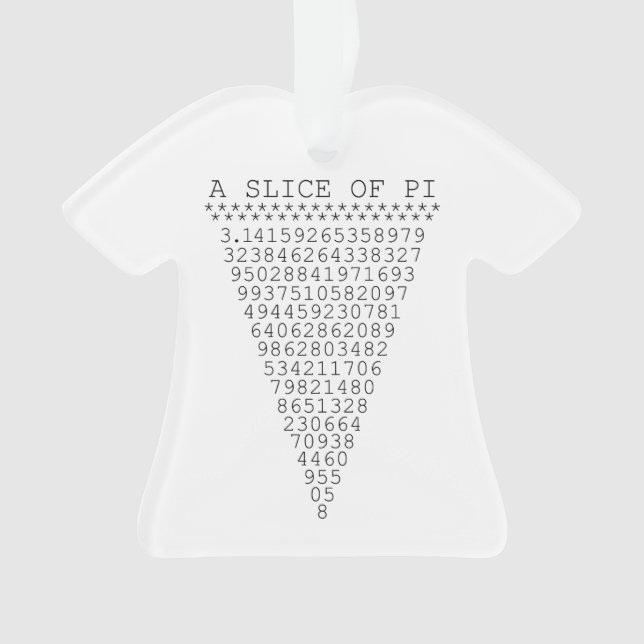 Ornamento Uma fatia do gráfico Pi (Frente)