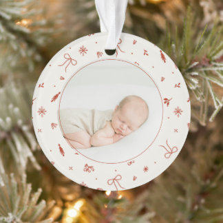 Ornamento Uma Foto: Nosso Primeiro Natal Minimalista Persona