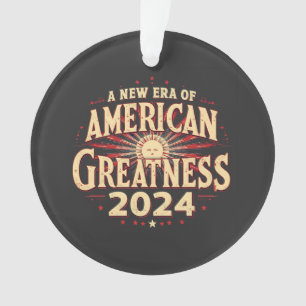Ornamento Uma nova era da grandeza americana 2024 Trump Won