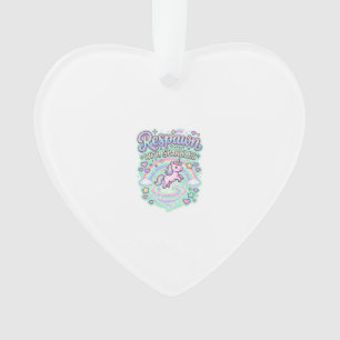Ornamento Unicorn Ressuscita com Brilho Premium Vector Adesi