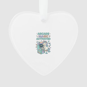 Ornamento Unicórnio Arcade Magia Ativada Produto Elegante Gr