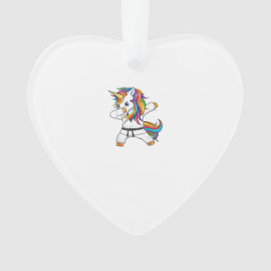 Ornamento Unicórnio Dabbing Karate Taekwondo Crianças Menina