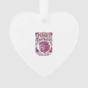 Ornamento Unicórnio Funky e Fantástico Design Stylish Zazzle