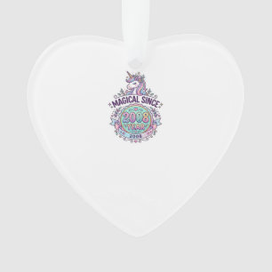 Ornamento Unicórnio Mágico Desde Ano Design Gráfico Zazzle D