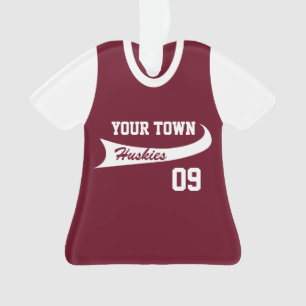 Ornamento Uniforme Jersey da Liga de Beisebol com Foto