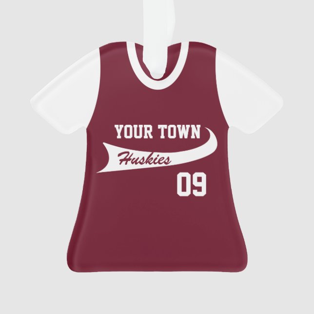 Ornamento Uniforme Jersey da Liga de Beisebol com Foto (Frente)