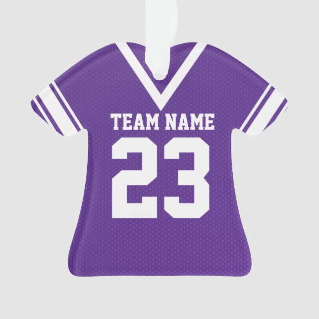 Ornamento Uniforme Roxo de Futebol Jersey (Frente)