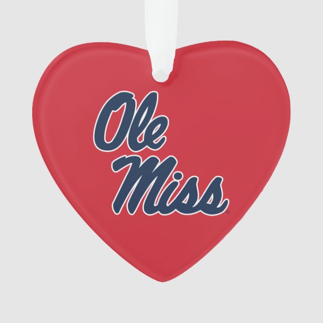 Ornamento Universidade do Mississippi | Script Ole Miss (Frente)