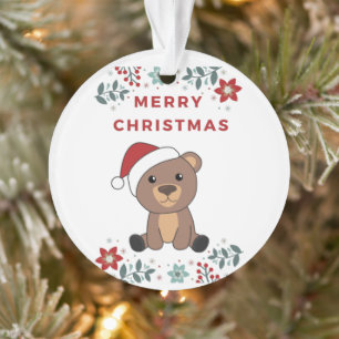 Ornamento Urso Feliz Natal Ursos de Inverno