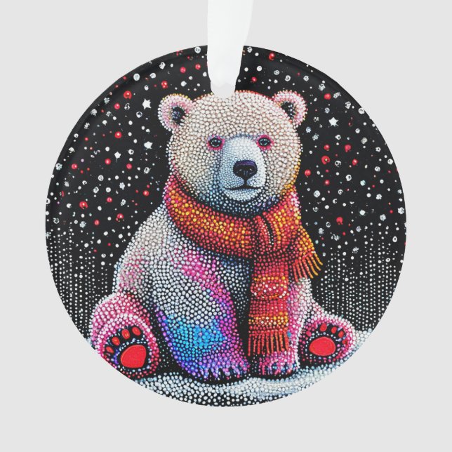 Ornamento Urso polar bonito (Frente)