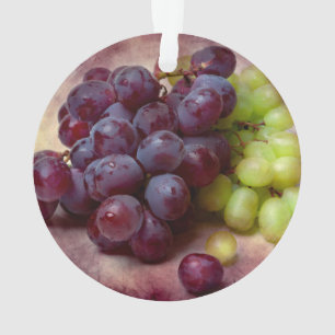 Ornamento Uvas Vermelhas E Verdes