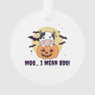 Ornamento Vaca Fantasma Cute Kawaii Halloween Moo Eu Quero D