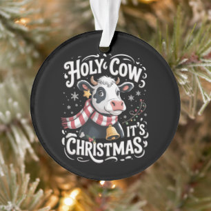 Ornamento Vaca Sagrada É Natal Amante de Vaca Engraçada Anim
