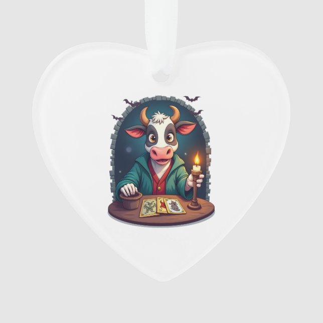 Ornamento Vaca Tarot do Terror (Frente)
