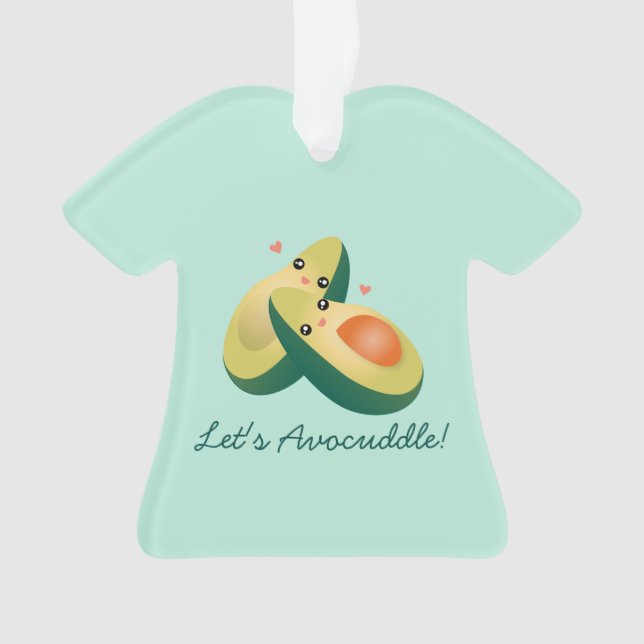 Ornamento Vamos Avocuddle Funny Cute Avocados Pun Humor (Frente)
