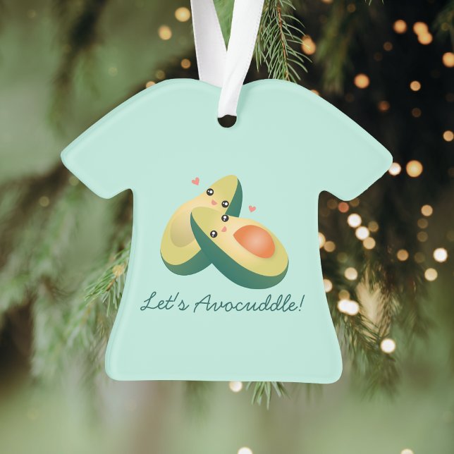 Ornamento Vamos Avocuddle Funny Cute Avocados Pun Humor (Criador carregado)