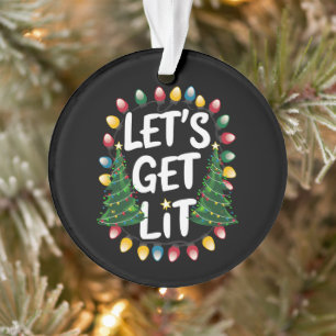 Ornamento Vamos Ficar Bêbados Camiseta Engraçada De Natal Lu