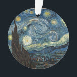Ornamento Van Gogh Starry Night<br><div class="desc">Vincent Van Gogh, famoso quadro estrelado à noite</div>