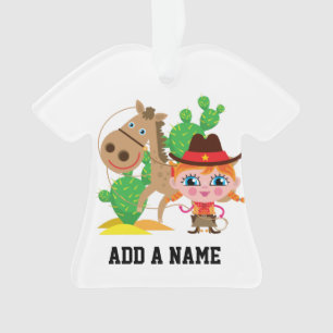 Ornamento Vaqueira e cavalo