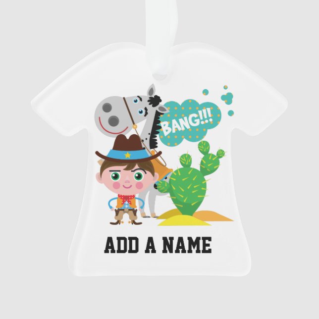 Ornamento Vaqueiro e cavalo (Frente)