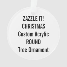 Ornamento Vazio REDONDO acrílico feito sob encomenda do