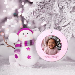 Ornamento Veado com Brilho Rosa e Preserva de Natal Floral
