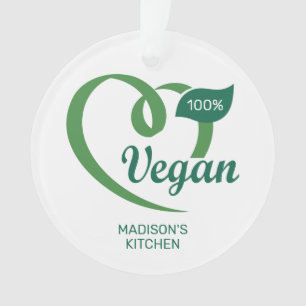 Ornamento Vegan de nome personalizado