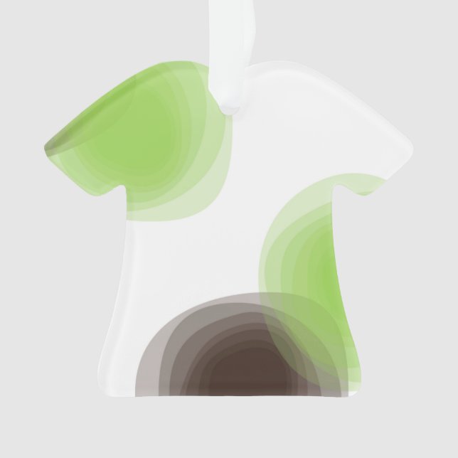 Ornamento Verde, moderno, simples, abstrato gráfico de flore (Frente)