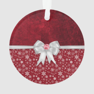 Ornamento vermelho do Grunge do rubi do Natal