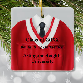 Ornamento vermelho e branco do palhaço de Formando