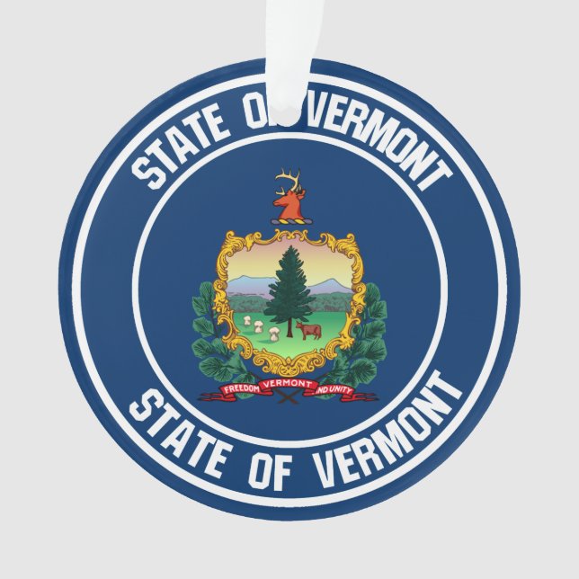 Ornamento Vermont Round Emblem (Frente)
