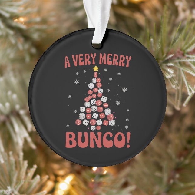 Ornamento Very Merry Bunco Christmas Tree Dice Game Night (Árvore)
