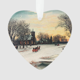 Ornamento Véspera de Natal, 1889, pintura de safra, Ornament