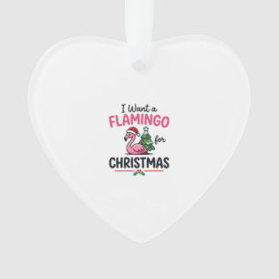 Ornamento Vetor de Citação de Natal de Flamingo