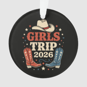 Ornamento Viagem de Meninas 2026 Camisas de Família Ocidenta