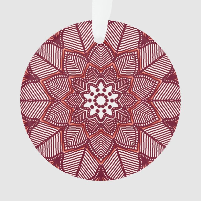 Ornamento Victorian Magenta Mandala (Frente)